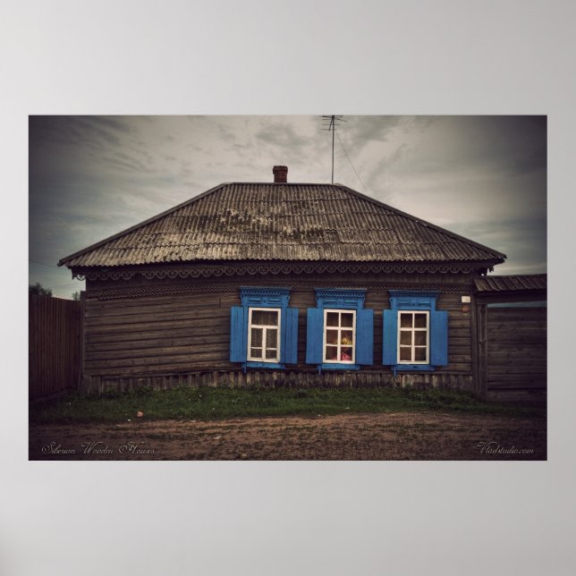 Affiche Maisons en bois de Sibérie (projet par vladstudio. (Devant)