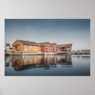 Affiche Maisons peintes norvégiennes