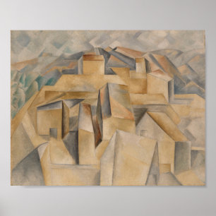Affiche Maisons sur la colline, Horta par Picasso (1909)