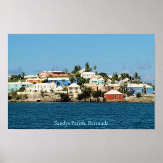 Affiche Maisons sur le Grand Sound, paroisse de Sandys, Be