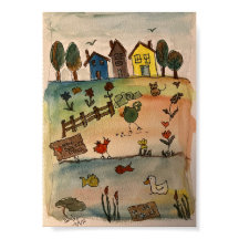 Maisons sur une colline