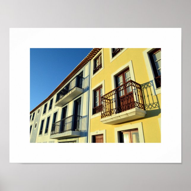 Affiche Maisons traditionnelles : Angra do Heroismo, Açore (Devant)