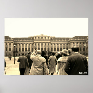 Affiche Maisons vintage Autriche Vienne Schonbrunn