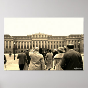 Affiche Maisons vintage Autriche Vienne Schonbrunn