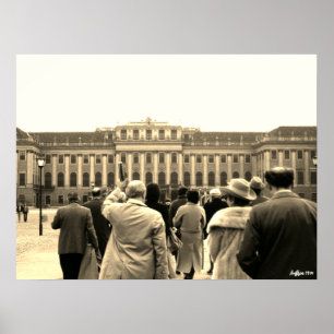 Affiche Maisons vintage Autriche Vienne Schonbrunn