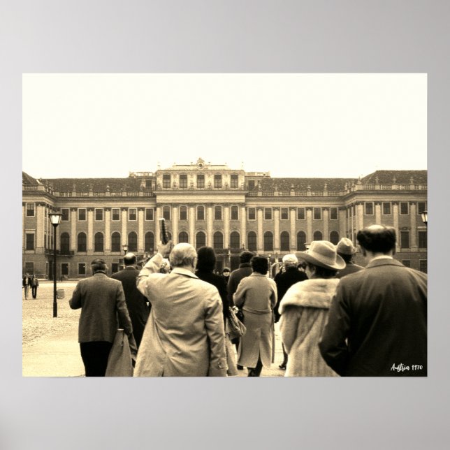 Affiche Maisons vintage Autriche Vienne Schonbrunn (Devant)