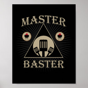 Affiche Maître Baster Drôle de Gril Bbq Pitmaster de Viand
