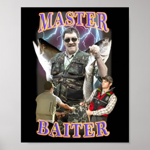 Affiche Maître Byiter Vintage Byss Pêche Drôle Angler