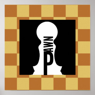 AFFICHE MAÎTRE CHESS ORIGINAL BY MASANSER