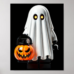 Affiche Maître constructeur Halloween fantôme briques de c
