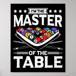 Affiche Maître De Billard De La Table 8 Ball Hommes Femmes
