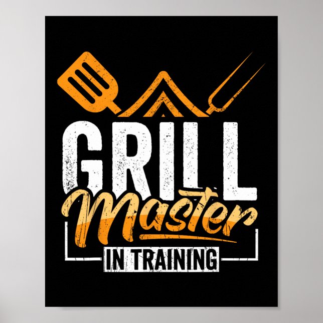 Affiche Maître de grill en formation amateur de barbecue  (Devant)