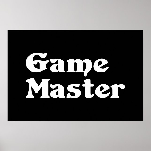 Affiche Maître de Jeu (Devant)