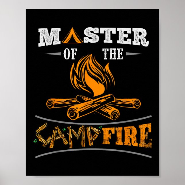 Affiche Maître drôle du camp de feu de camp Hommes, femmes (Devant)