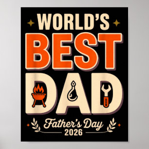 Affiche Maître du grill de papa du monde humour drôle de B
