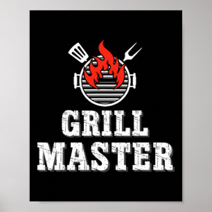 Affiche Maître du grill équipement BBQ extérieur pour les