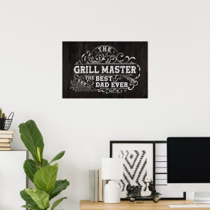 Affiche Maître du Grill et Meilleur Papa de tous les temps
