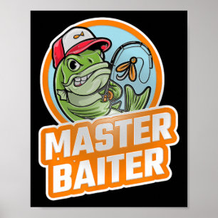 Affiche Maître Iter Vintage B Pêche Drôle Pêcheur 1