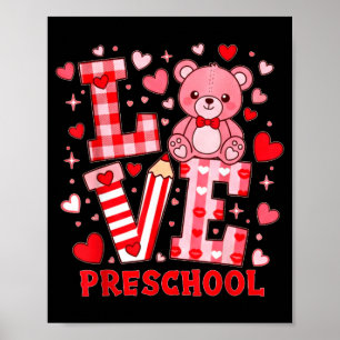 Affiche Maîtresse de maternelle de la Saint-Valentin
