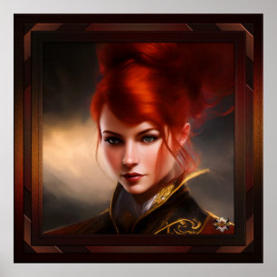 Affiche Maîtresse du vent AI Concept Art par Xzendor7