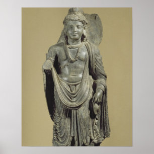Affiche Maitreya, Gandhara (schiste gris)