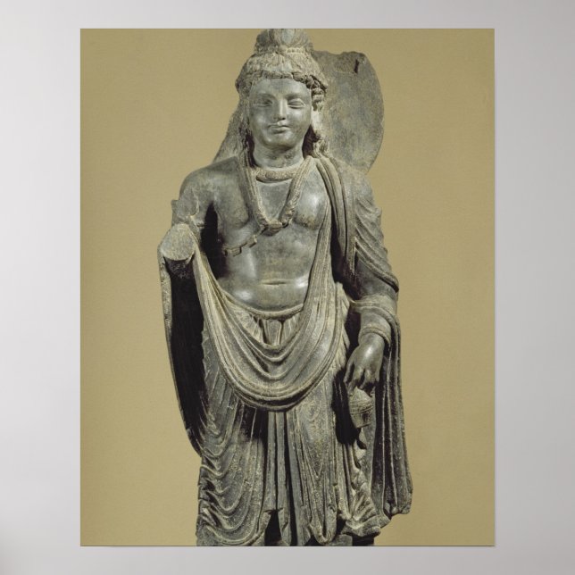 Affiche Maitreya, Gandhara (schiste gris) (Devant)