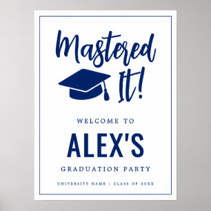 Affiche Maîtrisé Cadeau de Diplôme de Master