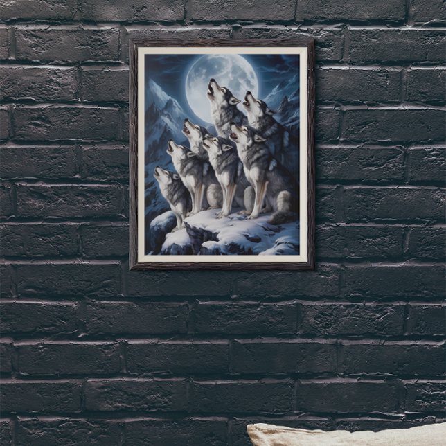 Affiche Majesté de la Lune du loup (Créateur téléchargé)