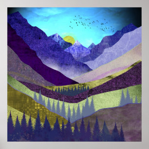 Affiche Majesté des montagnes violettes