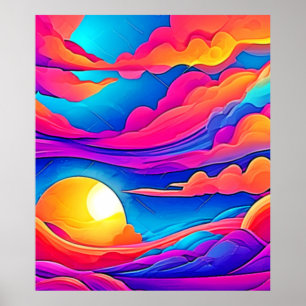 Affiche Majesté d'un coucher de soleil