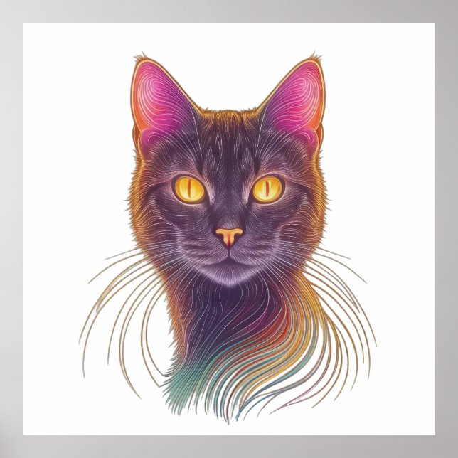 Affiche Majesté Feline numérique (Devant)