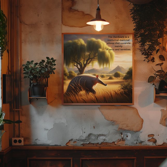Affiche Majestic Aardvark dans Sunlit Field (Créateur téléchargé)