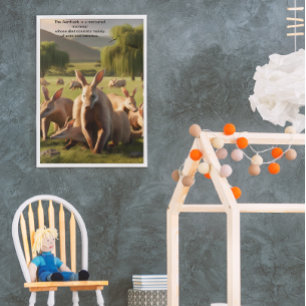 Affiche Majestic Aardvark Paysage vert itinérant