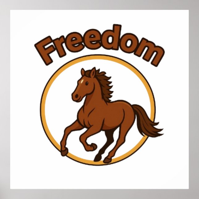 Affiche **Majestic Arabian Horse in the Golden Desert** (Devant)