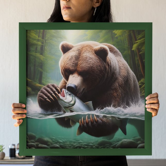Affiche Majestic Bear Catch (Créateur téléchargé)