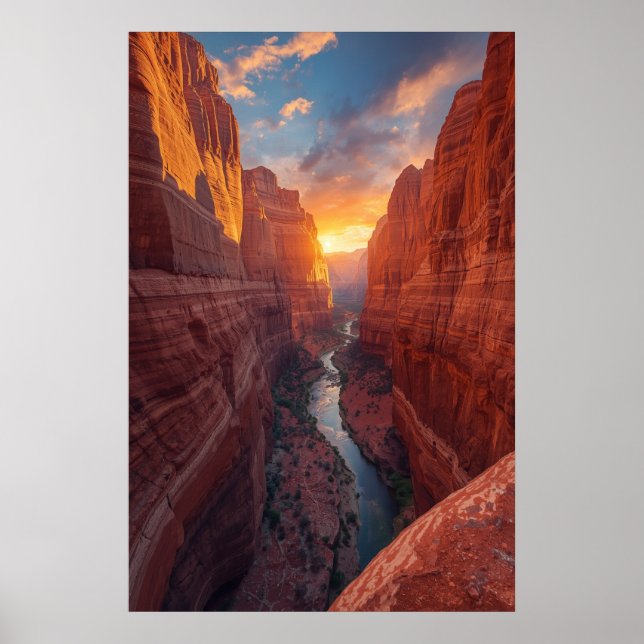 Affiche "Majestic Canyon Sunset - Nature Paysage (Devant)