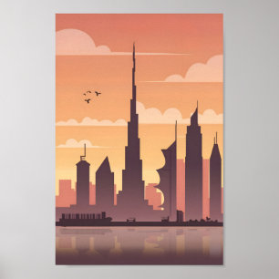 Affiche Majestic Dubai City Élégance 4K Vues