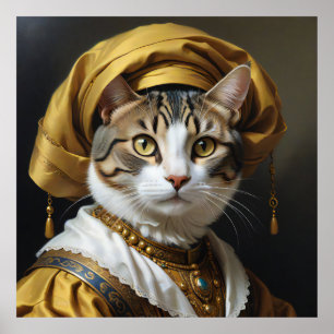 Affiche Majestic Feline dans Royal Attire