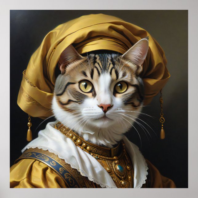 Affiche Majestic Feline dans Royal Attire (Devant)