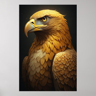 Affiche Majestic Golden Eagle Portrait 