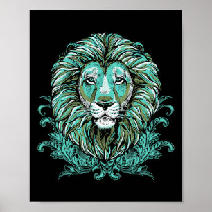 Affiche Majestic Lion Mane Art Détaillé - Lions Are The Be