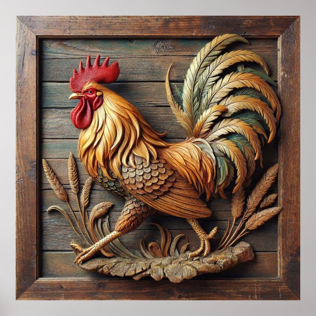 Affiche Majestic Rooster (Devant)