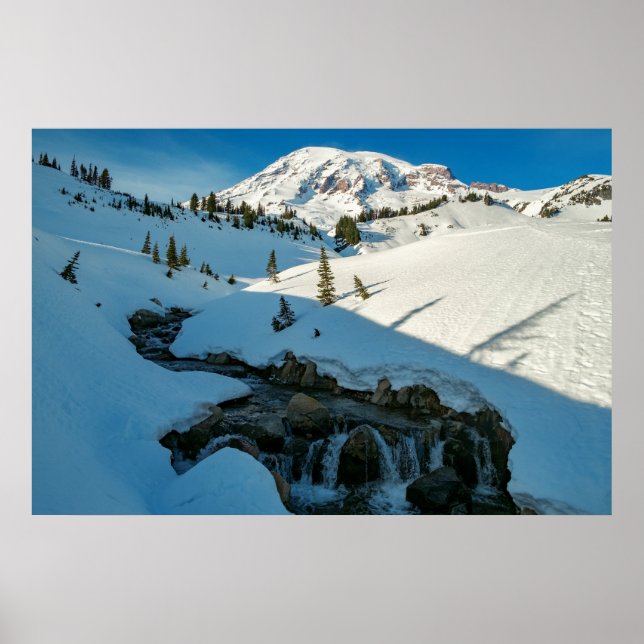 Affiche Majestic Snowbound Mt. Rainier (Devant)