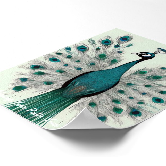 Affiche Majestic Splendor : Le paon de Boho (Coin)