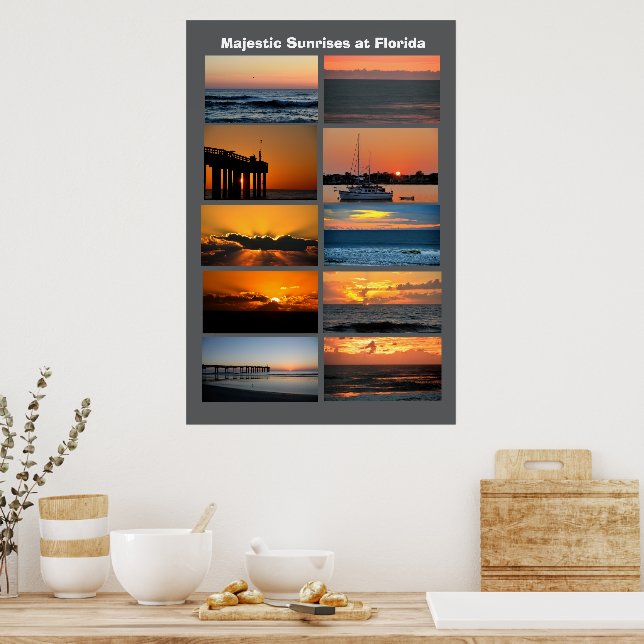 Affiche Majestic sunrises at Florida (Cuisine)