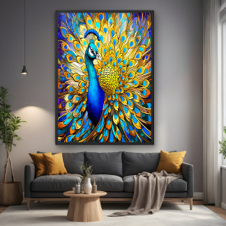 Affiche Majestic Vernis Peacock Style Art Nouveau
