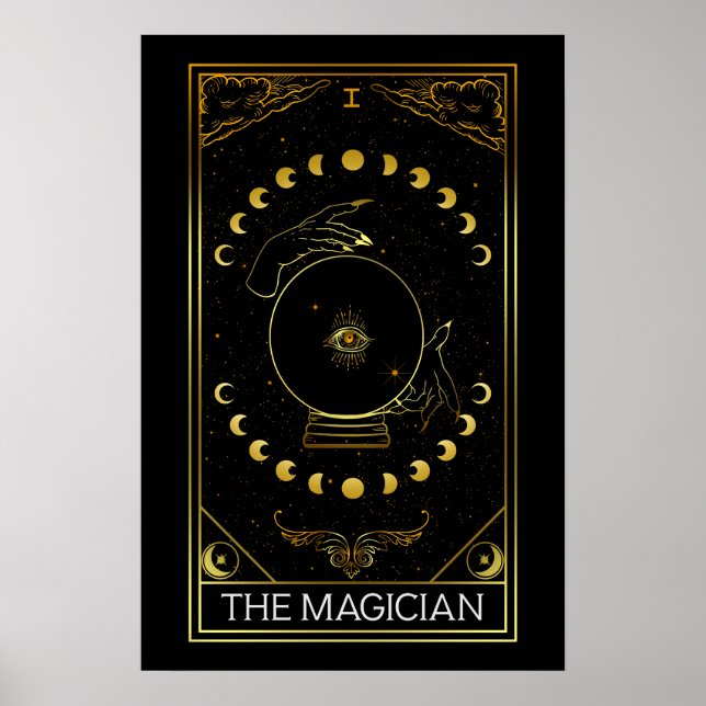 Affiche Majeure Arcana La Magicienne Carte Tarot (Devant)