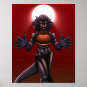 Affiche Maji Dark Fantasy Art Personnage de sorcier origin