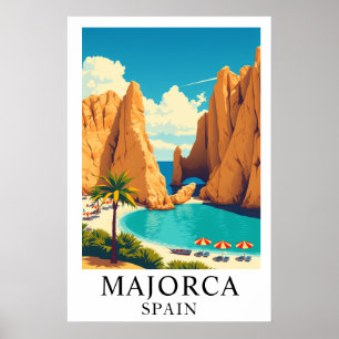 Affiche Majorque Espagne Voyage Méditerranéen Art