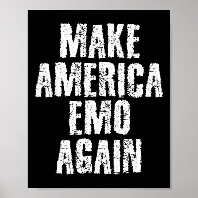 Affiche Make America Emo Again Funny Goth Us Gift Idea  (Devant)